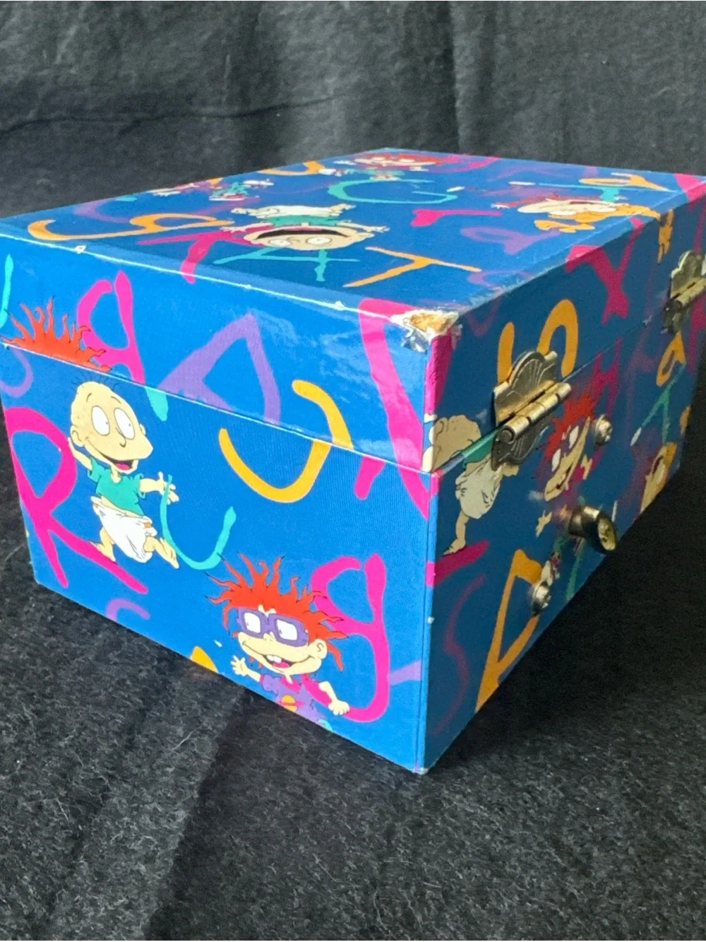 1998 Vintage Nickelodeon Rugrats Musical Tommy Pickles Jewelry Box Music Box